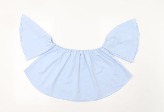 Womens UK Size M Preworn Blue Basic Blouse