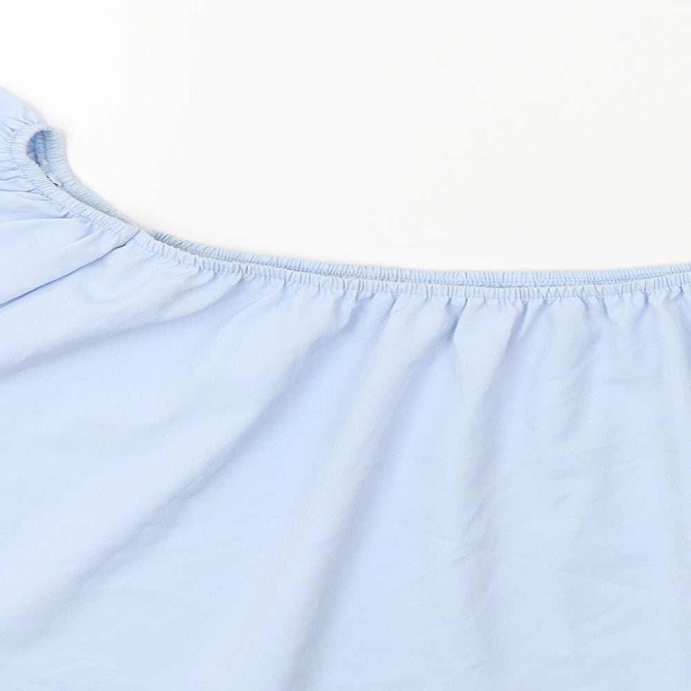 Womens UK Size M Preworn Blue Basic Blouse