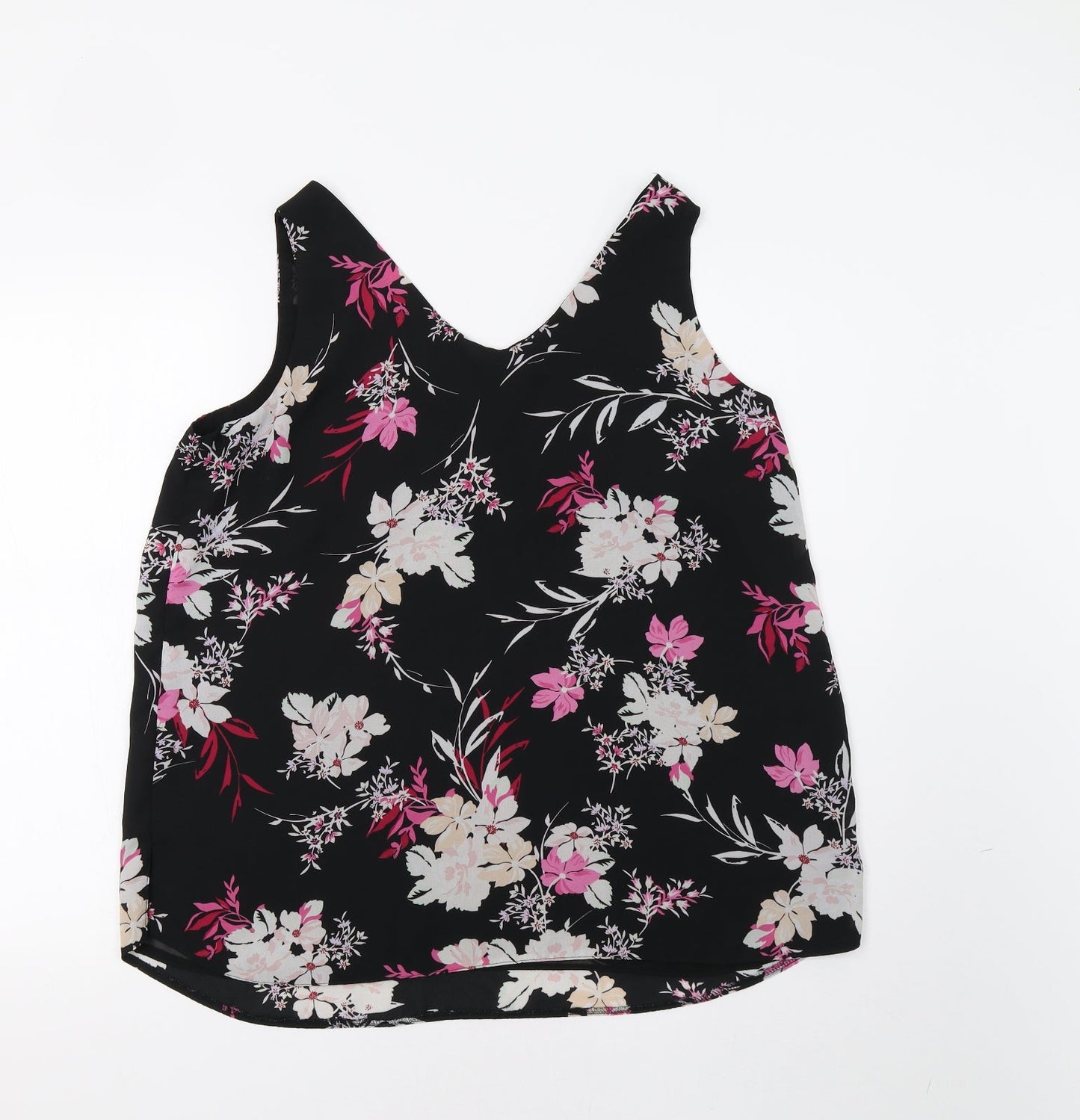 Capsule  Womens Black Floral  Tunic Tank Size L