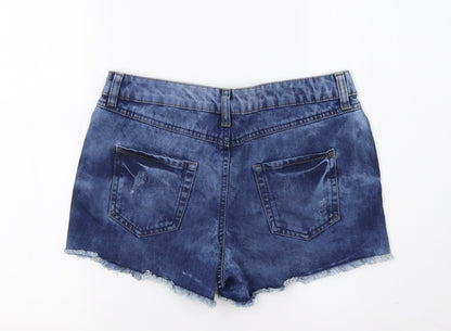 New Lok Womens Blue   Hot Pants Shorts Size 10