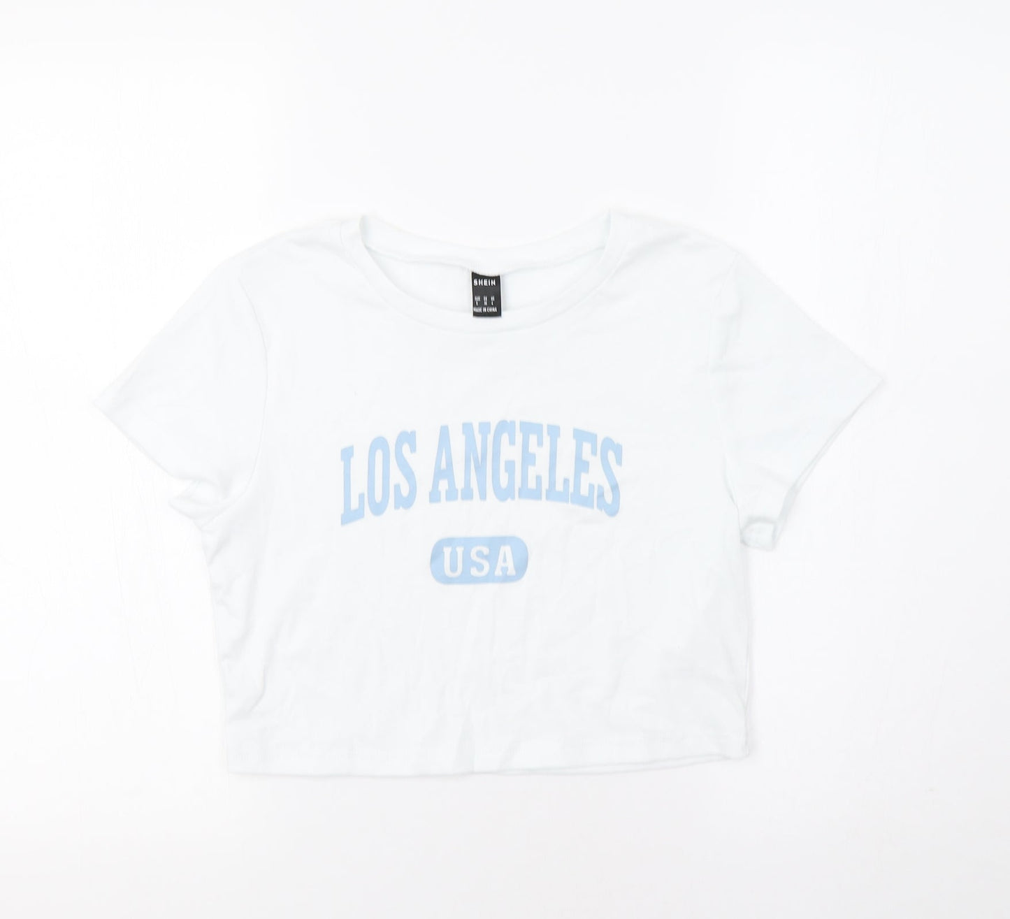 SheIn Womens White   Cropped T-Shirt Size S  - USA