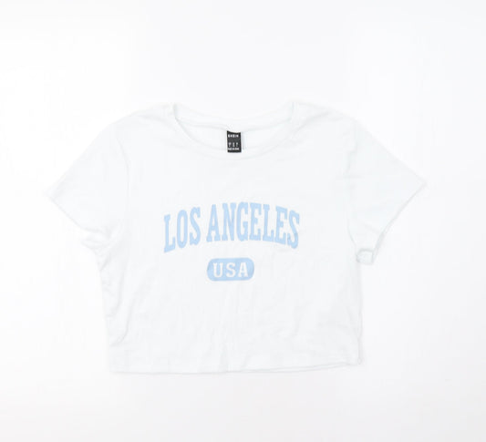 SheIn Womens White   Cropped T-Shirt Size S  - USA