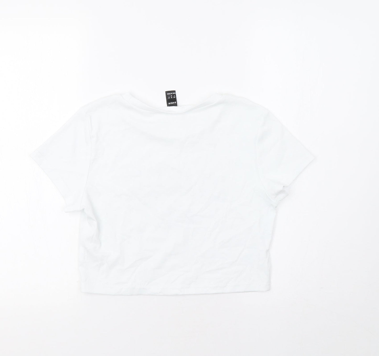 SheIn Womens White   Cropped T-Shirt Size S  - USA