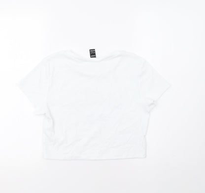 SheIn Womens White   Cropped T-Shirt Size S  - USA