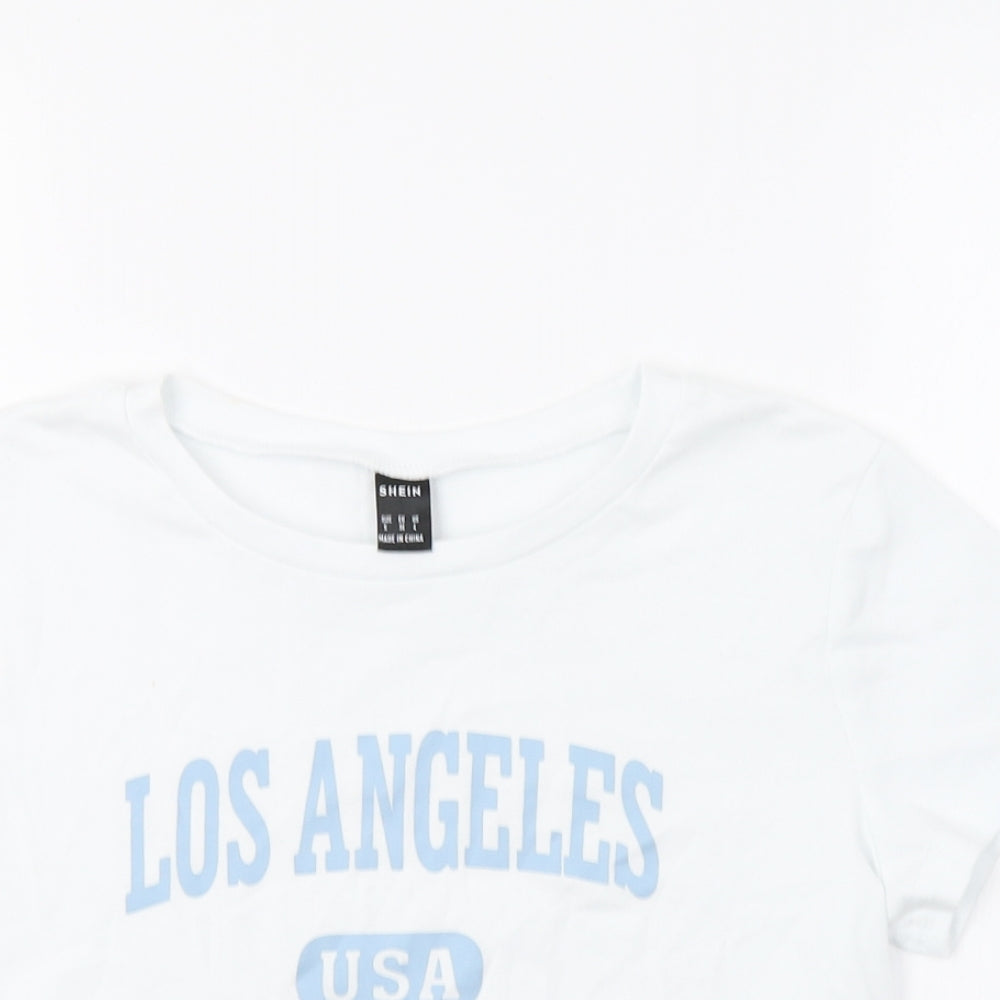 SheIn Womens White   Cropped T-Shirt Size S  - USA