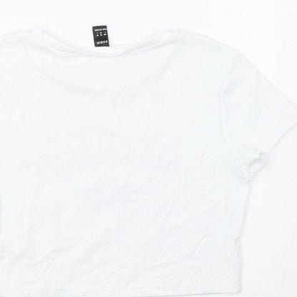 SheIn Womens White   Cropped T-Shirt Size S  - USA