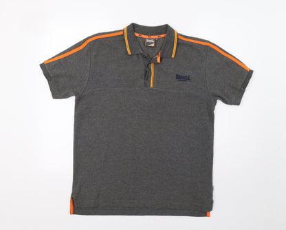 Lonsdale Mens Grey    Polo Size S