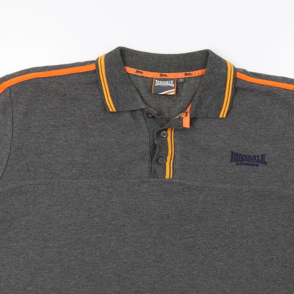 Lonsdale Mens Grey    Polo Size S