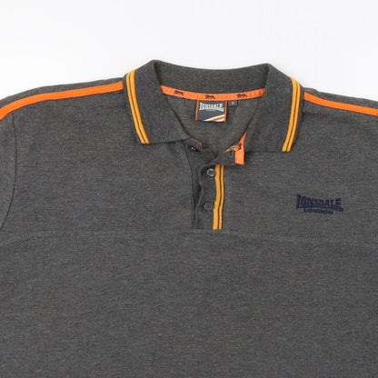 Lonsdale Mens Grey    Polo Size S