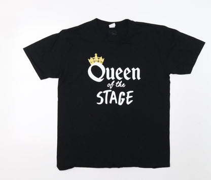Hippo Warehouse Womens Black   Basic Polo Size L  - Queen