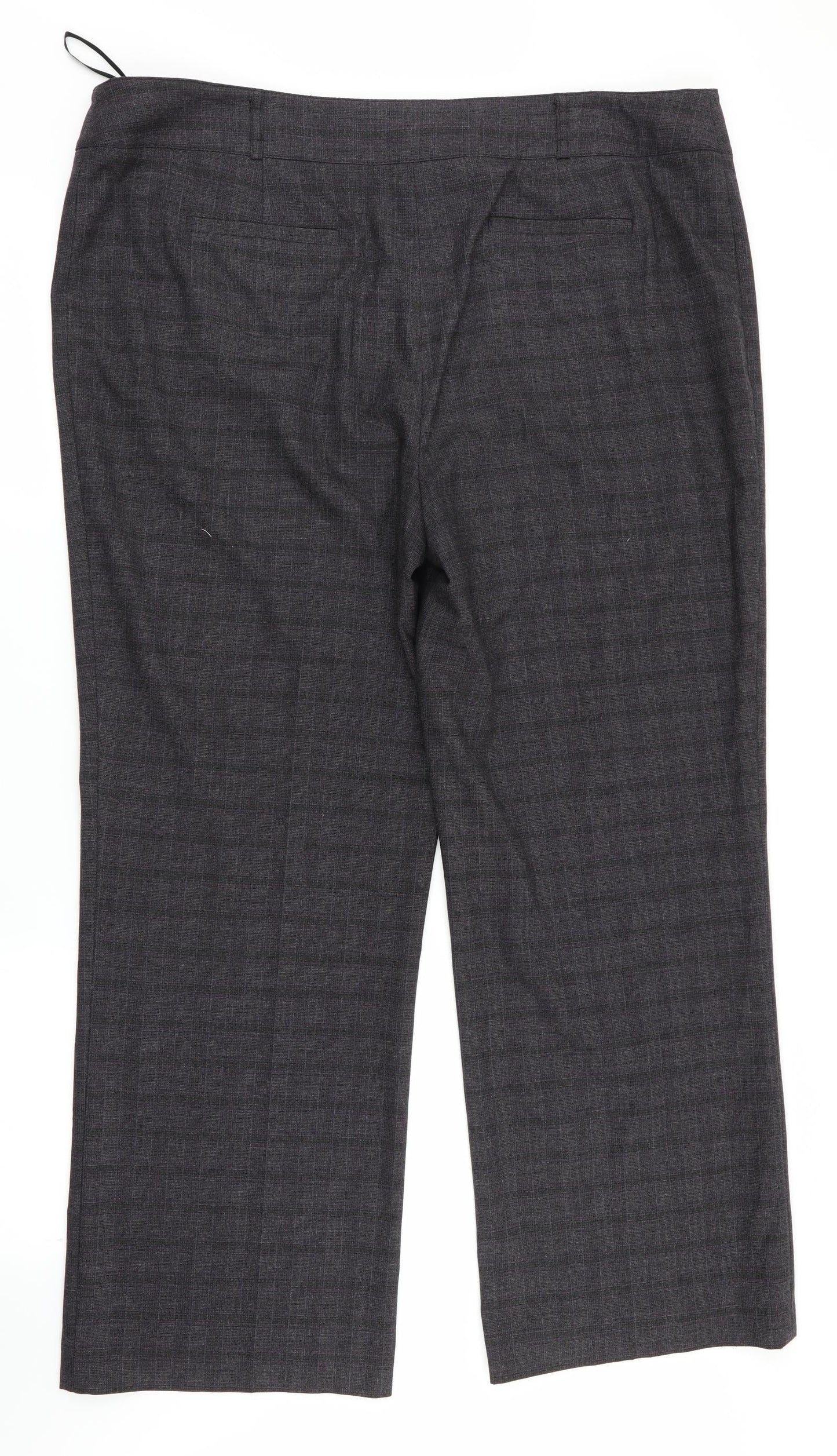 CC Womens Purple Check  Dress Pants Trousers Size 18 L28 in