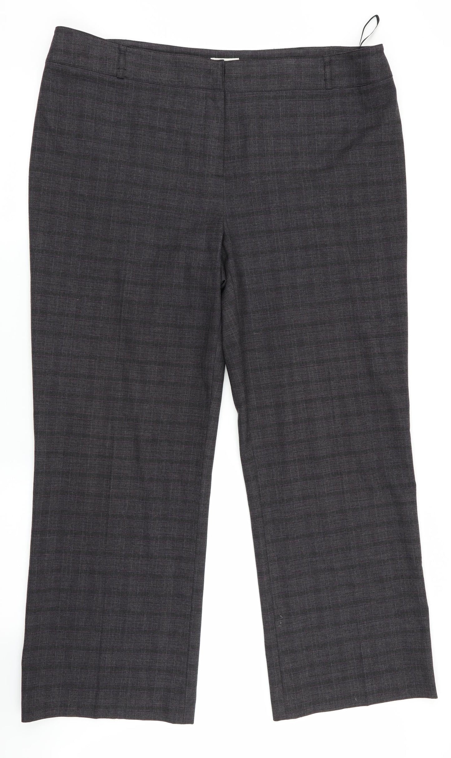 CC Womens Purple Check  Dress Pants Trousers Size 18 L28 in