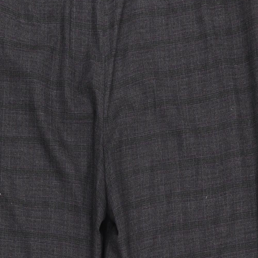 CC Womens Purple Check  Dress Pants Trousers Size 18 L28 in