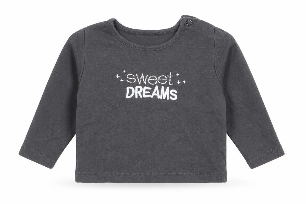 Primark Boys Grey Solid   Pyjama Top Size 6-9 Months  - Sweet Dreams