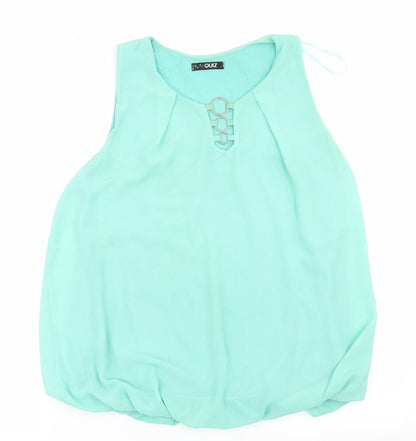 Womens UK Size L Quiz Green Basic Blouse