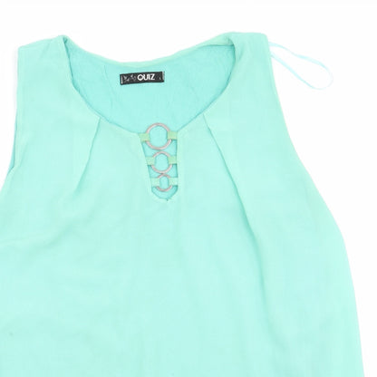 Womens UK Size L Quiz Green Basic Blouse