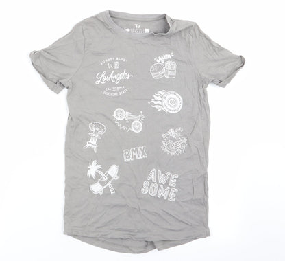 TU Boys Grey   Basic T-Shirt Size 11 Years  - Los Angeles