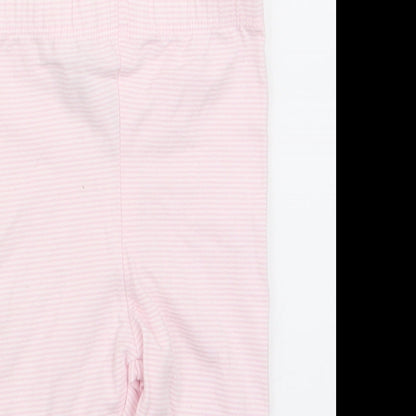 George Girls Pink Striped  Jogger Leggings Size 3-6 Months
