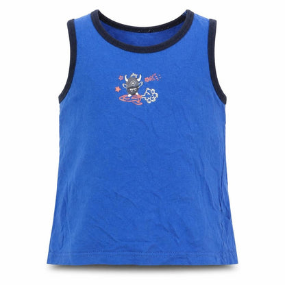 Primark Boys Blue   Basic Tank Size 6-7 Years  - Spaceman