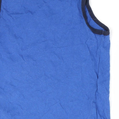 Primark Boys Blue   Basic Tank Size 6-7 Years  - Spaceman