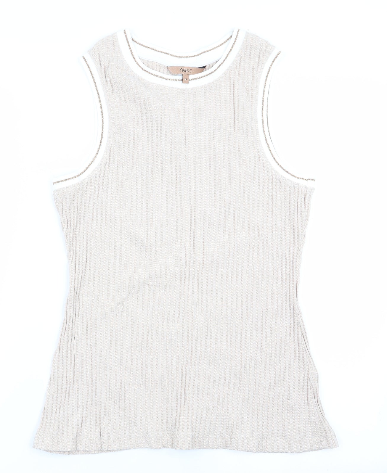 Womens UK Size 16 NEXT Beige Vest Jumper