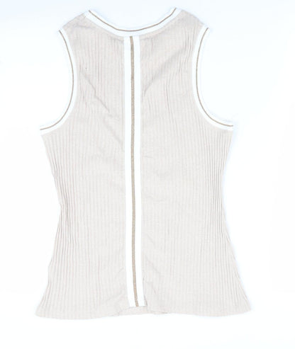Womens UK Size 16 NEXT Beige Vest Jumper