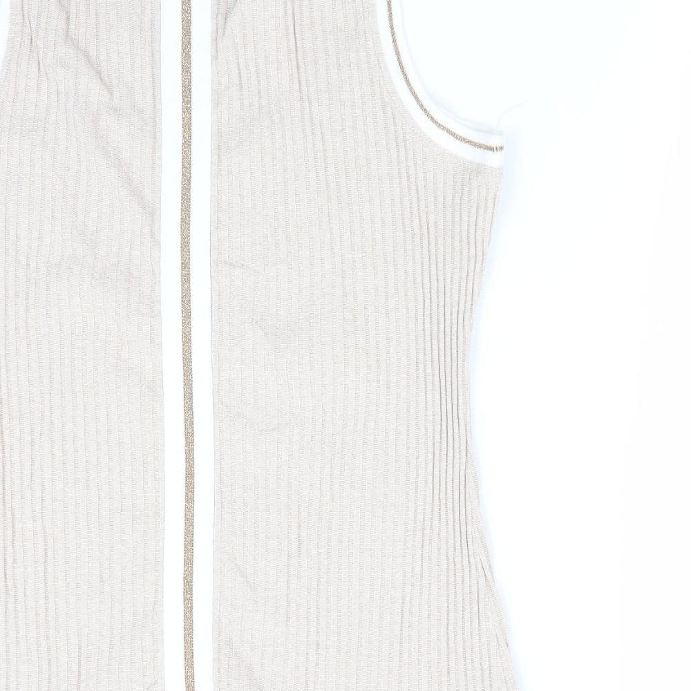 Womens UK Size 16 NEXT Beige Vest Jumper