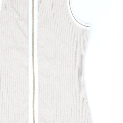 Womens UK Size 16 NEXT Beige Vest Jumper
