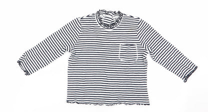 FR Girls Blue Striped  Basic T-Shirt Size 18-24 Months