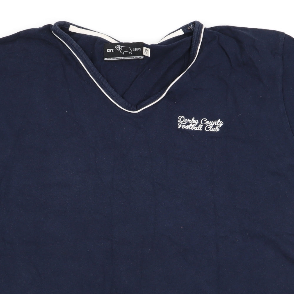 RAM Womens Blue   Basic T-Shirt Size 20  - Derby County Football Club