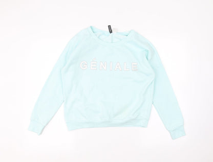 Womens UK Size M H&M Blue Pullover Jumper