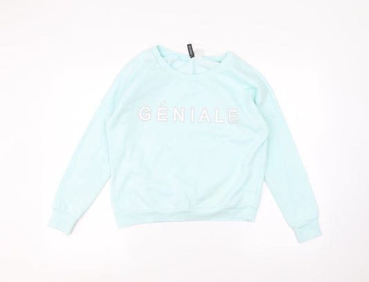 Womens UK Size M H&M Blue Pullover Jumper