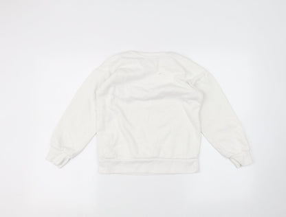 Primark Girls White   Pullover Jumper Size 9-10 Years