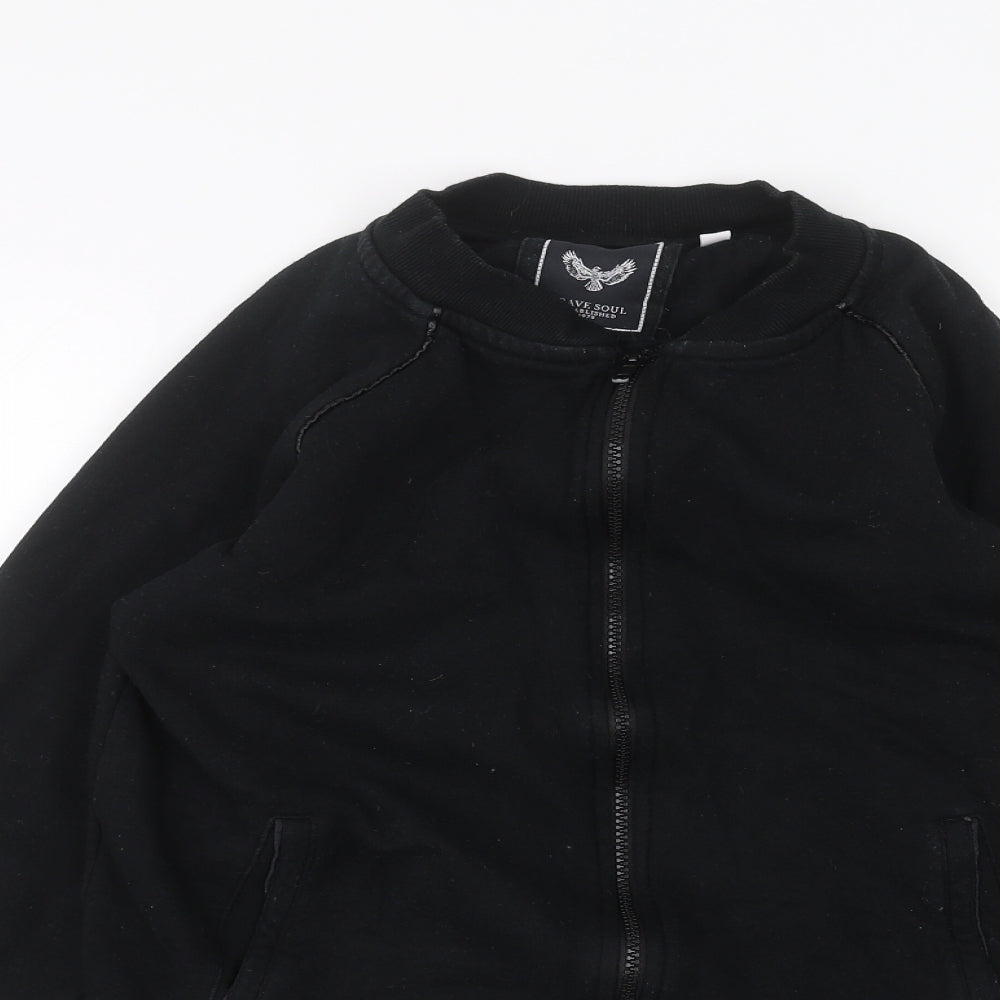 Mens UK Size S Brave Soul Black Jacket