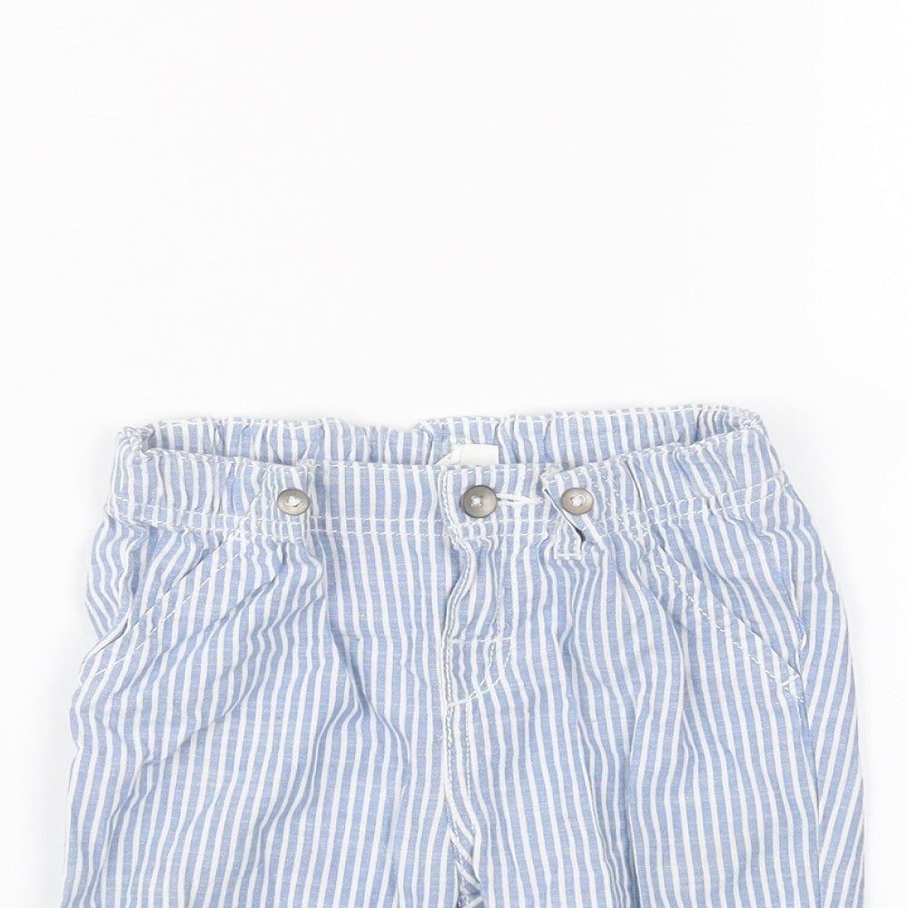 H&M Baby White Striped  Cropped Trousers Size 9-12 Months