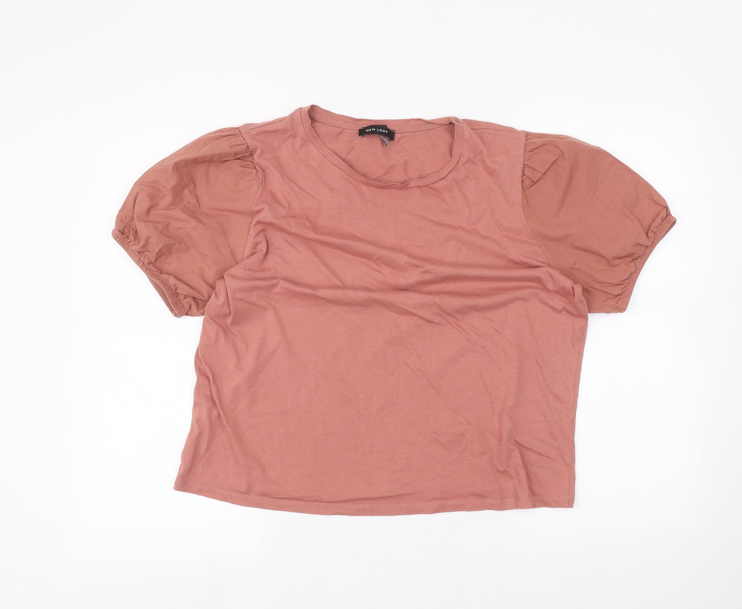 Womens UK Size 16 New Look Pink Basic T-Shirt