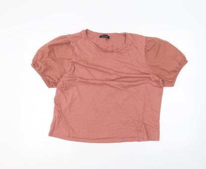 Womens UK Size 16 New Look Pink Basic T-Shirt