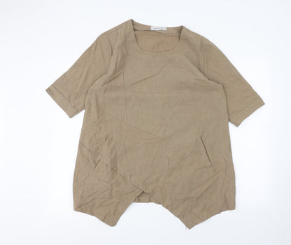 Womens UK Size XL MissLook Brown Basic Blouse