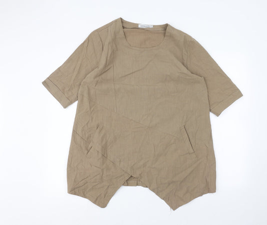 Womens UK Size XL MissLook Brown Basic Blouse