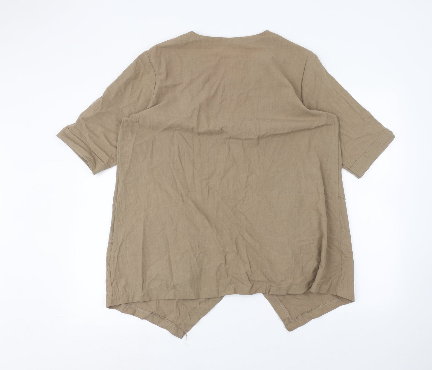 Womens UK Size XL MissLook Brown Basic Blouse