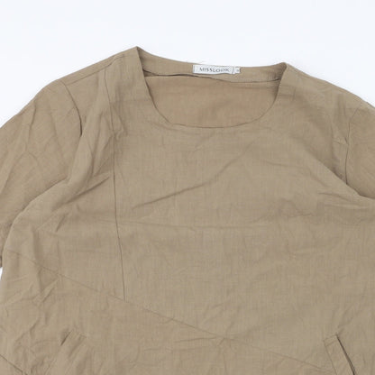 Womens UK Size XL MissLook Brown Basic Blouse