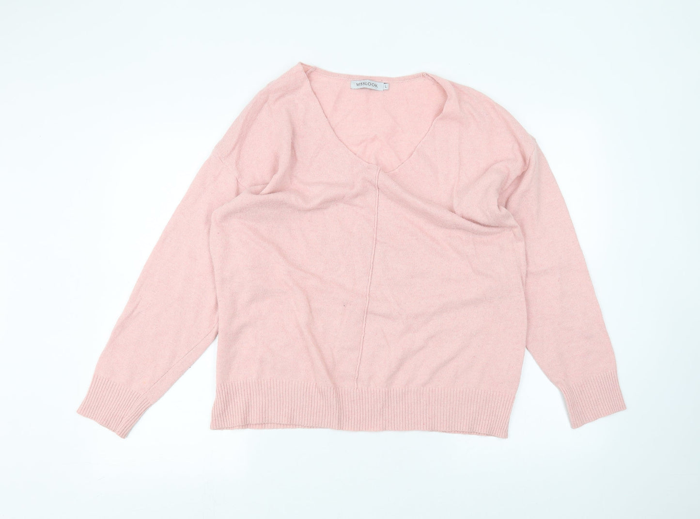 Womens UK Size L MissLook Pink Pullover Jumper