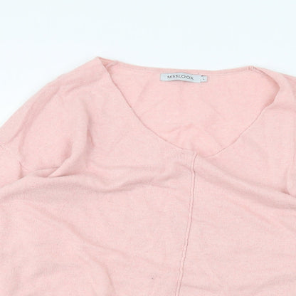 Womens UK Size L MissLook Pink Pullover Jumper