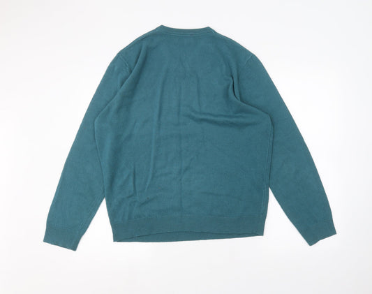 M&Co Mens Blue   Pullover Jumper Size M