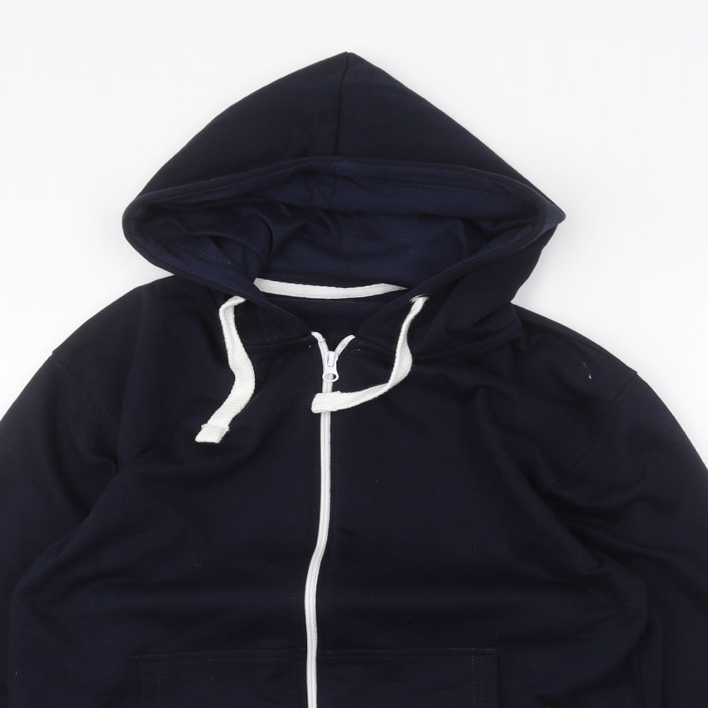 Preworn Womens Blue   Full Zip Hoodie Size L  - TIKTOK