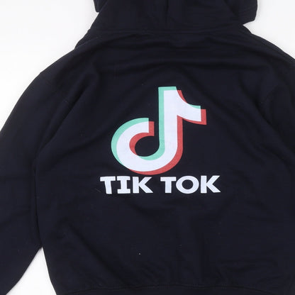 Preworn Womens Blue   Full Zip Hoodie Size L  - TIKTOK