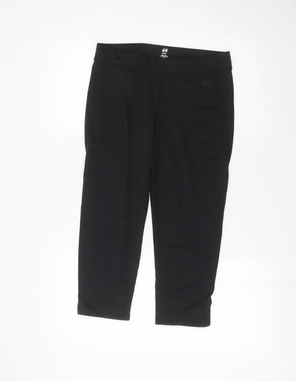 Womens UK Size M H&M  Cropped Black Leggings