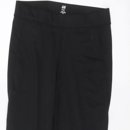 Womens UK Size M H&M  Cropped Black Leggings