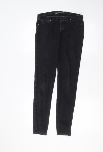 Denim & Co. Womens Black   Skinny Jeans Size 6 L27 in