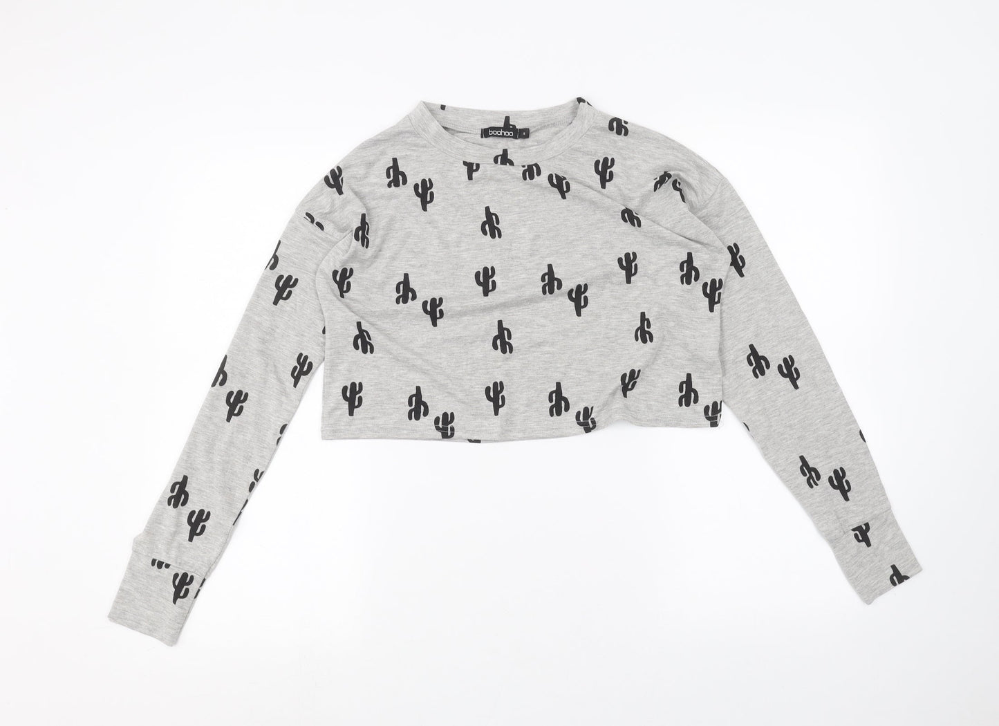 Boohoo Womens Grey   Basic T-Shirt Size S